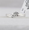 10kt White Gold Womens Round Diamond Solitaire Promise Ring 1/20 Cttw