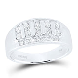 10kt Yellow Gold Mens Round Diamond Wedding Channel Set Band Ring 1 Cttw