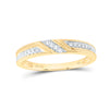 14kt Yellow Gold His Hers Round Diamond Cluster Matching Wedding Set 1/2 Cttw