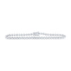 14kt White Gold Womens Round Diamond Classic Tennis Bracelet 4 Cttw