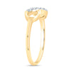 10kt Yellow Gold Womens Round Diamond Infinity Ring 1/20 Cttw