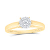 10kt Yellow Gold Round Diamond Solitaire Bridal Wedding Engagement Ring 1/5 Cttw