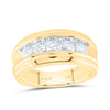 14kt Yellow Gold Mens Round Diamond Wedding Channel Set Band Ring 1 Cttw