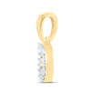 10kt Yellow Gold Womens Round Diamond D Initial Letter Pendant 1/20 Cttw