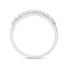 10kt White Gold Womens Round Diamond Illusion-set Band 1/20 Cttw