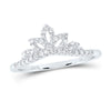 10kt White Gold Womens Round Diamond Enhancer Wedding Band 1/5 Cttw
