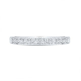 10kt White Gold Womens Round Diamond Illusion-set Band 1/20 Cttw