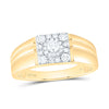 10kt Yellow Gold Mens Round Diamond Solitaire Band Ring 1/2 Cttw