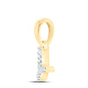 10kt Yellow Gold Womens Round Diamond Y Initial Letter Pendant .03 Cttw