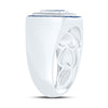 10kt White Gold Mens Round Blue Color Treated Diamond Square Ring 3/4 Cttw