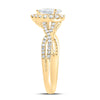 14kt Yellow Gold Pear Diamond Halo Bridal Wedding Engagement Ring 1 Cttw