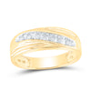 10kt Yellow Gold Mens Round Diamond Wedding Band Ring 1/4 Cttw