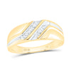 10kt Two-tone Gold Mens Round Diamond Wedding Band Ring 1/8 Cttw