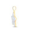 10kt Yellow Gold Mens Baguette Diamond Star Charm Pendant 3/4 Cttw