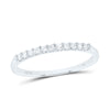 10kt White Gold Womens Round Diamond Wedding Band Ring 1/6 Cttw