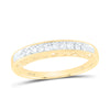 10kt Yellow Gold Womens Round Diamond I Love You Band 1/5 Cttw