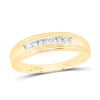 14kt Yellow Gold Mens Round Diamond Wedding Band Ring 1/12 Cttw