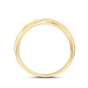 14kt Yellow Gold Mens Round Channel-set Diamond Wedding Anniversary Band Ring 1/4 Cttw