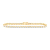 10kt Yellow Gold Womens Round Diamond Tennis Bracelet 1 Cttw