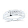 10kt White Gold Mens Round Diamond Wedding Band Ring 1/4 Cttw