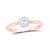 10kt Rose Gold Womens Round Diamond Solitaire Stackable Band Ring 1/5 Cttw
