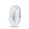 14kt White Gold Mens Round Channel-set Diamond Wedding Anniversary Band Ring 1/4 Cttw