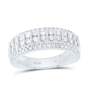 10kt Yellow Gold Mens Round Diamond Band Ring 1 Cttw