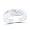 14kt Yellow Gold Mens Round Diamond Wedding Band Ring 1/4 Cttw