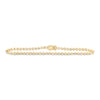 14kt Yellow Gold Womens Round Diamond Classic Tennis Bracelet 3 Cttw