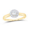 10kt Yellow Gold Round Diamond Solitaire Bridal Wedding Engagement Ring 1/3 Cttw