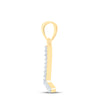10kt Yellow Gold Womens Round Diamond L Initial Letter Pendant 1/20 Cttw
