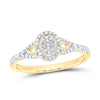 10kt Yellow Gold Womens Round Diamond Oval Ring 1/10 Cttw