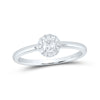 10kt White Gold Womens Round Diamond Solitaire Stackable Band Ring 1/5 Cttw