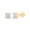 10kt Yellow Gold Round Diamond Stud Earrings 1/20 Cttw