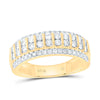 10kt Yellow Gold Mens Round Diamond Band Ring 1 Cttw