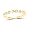 10kt Yellow Gold Womens Round Diamond Stackable Band Ring 1/6 Cttw