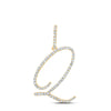 14kt White Gold Womens Round Diamond Q Initial Letter Pendant 1/2 Cttw