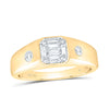 10kt Yellow Gold Mens Baguette Diamond Band Ring 3/8 Cttw