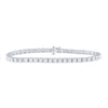 14kt White Gold Womens Round Diamond Studded Tennis Bracelet 1-1/2 Cttw