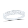 10kt White Gold Womens Round Diamond I Love You Band Ring 1/5 Cttw