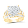 10kt Yellow Gold Round Diamond Heart Bridal Wedding Engagement Ring 2 Cttw