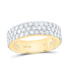 14kt Yellow Gold Mens Round Diamond Pave Band Ring 2-7/8 Cttw