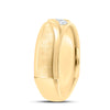 14kt Yellow Gold Mens Round Channel-set Diamond Wedding Anniversary Band Ring 1/4 Cttw