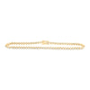 10kt Yellow Gold Womens Round Diamond Studded Tennis Bracelet 2 Cttw