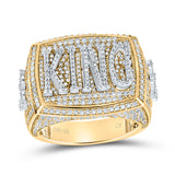 10kt Two-tone Gold Mens Round Diamond King Ring 2-3/4 Cttw