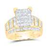 10kt Yellow Gold Princess Diamond Bridal Wedding Engagement Ring 2 Cttw