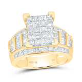 10kt Yellow Gold Princess Diamond Bridal Wedding Engagement Ring 2 Cttw