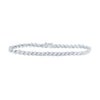 10kt White Gold Womens Round Diamond Tennis Bracelet 1-1/4 Cttw