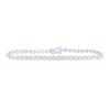 14kt White Gold Womens Round Diamond Classic Tennis Bracelet 4 Cttw