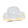 14kt Yellow Gold Round Diamond Bridal Wedding Ring Band Set 1 Cttw